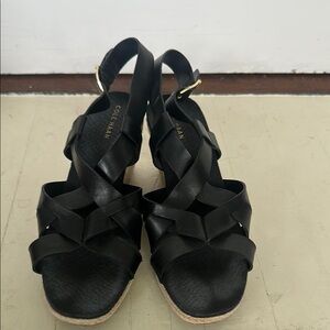 Cole Haan Black Strappy Sandals